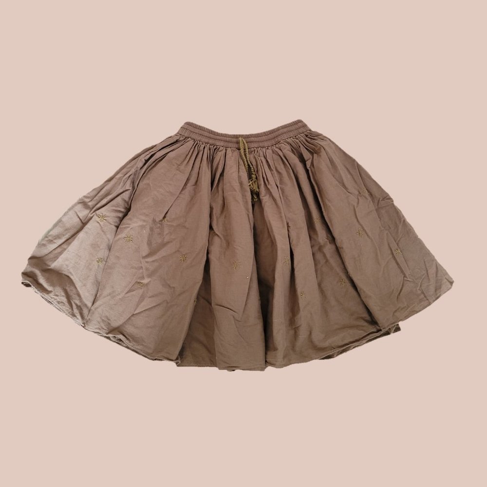 Sable Brown Ketiketa Organic Cotton Twirl Skirt 6Y
